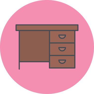 Kabine ikonu vektör illüstrasyonu