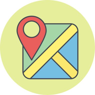 Harita iğnesi. Basit resimleme