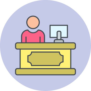 masa web simgesi basit illüstrasyon