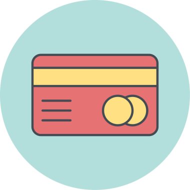 Kredi kartı vektör simgesi