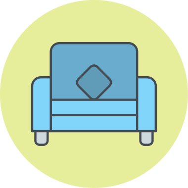 kanepe ikonu vektör illüstrasyonu