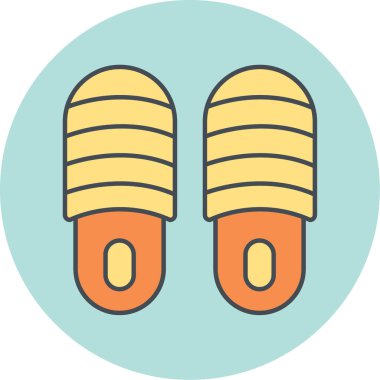 Terlik simge vektör çizim