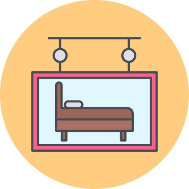 Mobilya. Web simgesi basit illüstrasyon