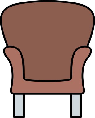 Kanepe. Web simgesi basit illüstrasyon