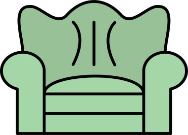 Kanepe. Web simgesi basit illüstrasyon