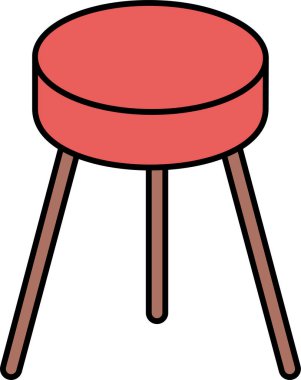 Yemek masası. Basit resimleme