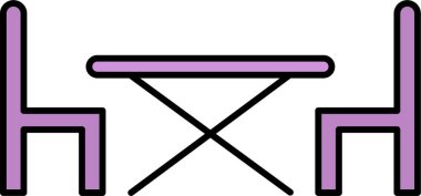 Tek bir tablo simgesinin vektör illüstrasyonu