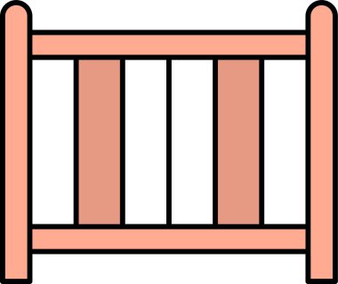 Çit. Web simgesi basit illüstrasyon