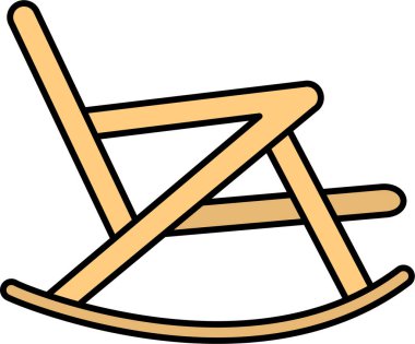 Sallanan sandalye. Basit resimleme