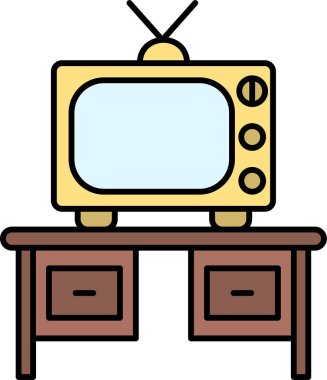 Televizyon. Web simgesi basit illüstrasyon