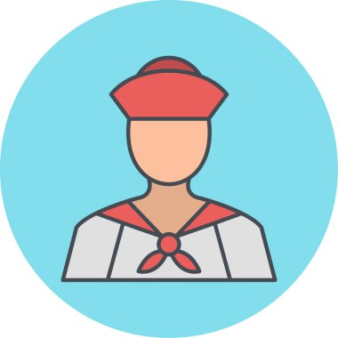 Bir polis memuru simgesinin vektör çizimi