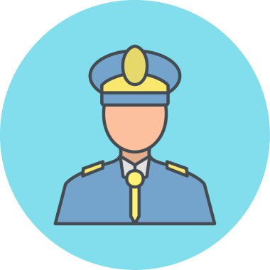 Bir polis memuru simgesinin vektör çizimi