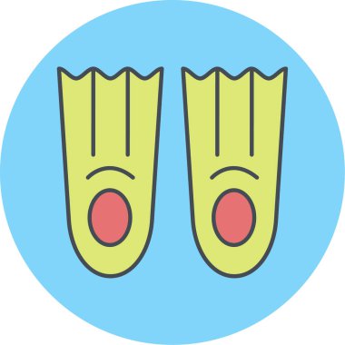 Bir plaj simgesinin vektör çizimi