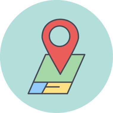 Harita iğnesi. Basit tasarım