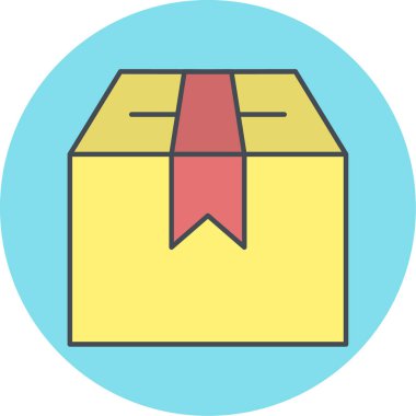 Kutu. Web simgesi basit illüstrasyon