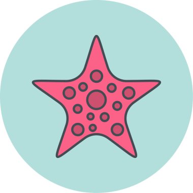 deniz yıldızı ikonu vektör çizimi