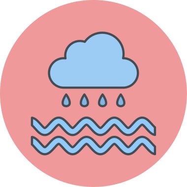 Hava durumu. Web simgesi basit illüstrasyon