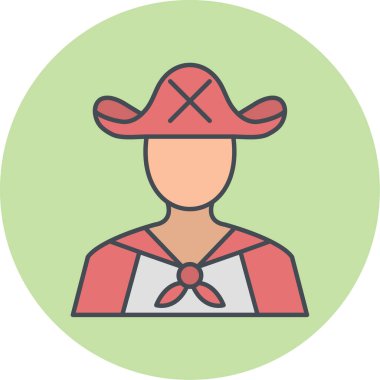 Kovboy şapkası vektör simgesi