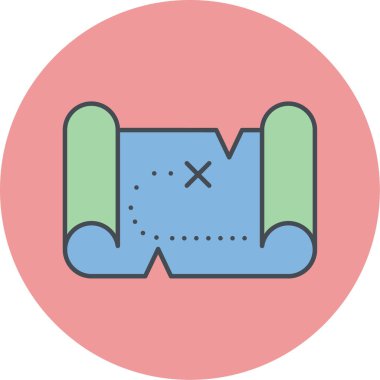 Bir bilet simgesinin vektör illüstrasyonu