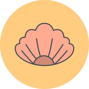 Deniz kabuğu simgesinin vektör çizimi