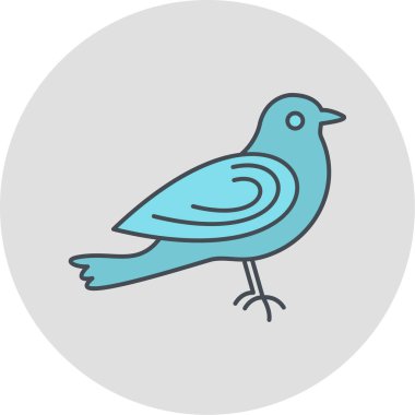 kuş simgesi vektör illüstrasyonu