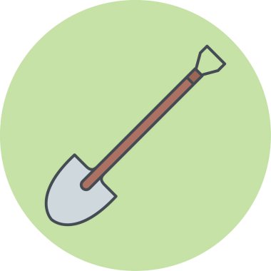 kürek simgesi vektör illüstrasyonu