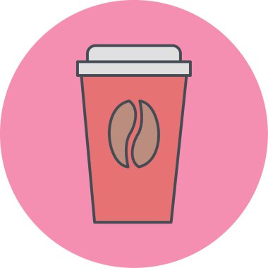 Kahve fincanı ikonu. Beyaz arkaplanda izole edilmiş web tasarımı için sıcak içecek vektör simgelerinin basit gösterimi