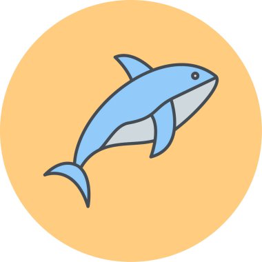 Balık. Web simgesi basit illüstrasyon