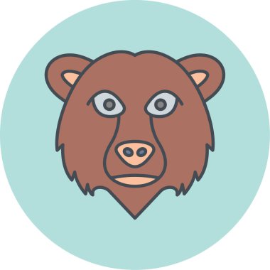 Ayı. Web simgesi basit illüstrasyon