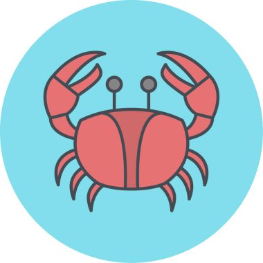 Yengeç simgesi vektör illüstrasyonu