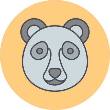 panda. Web simgesi basit illüstrasyon