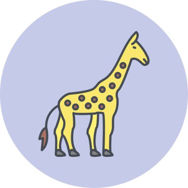 Zürafa. Web simgesi basit illüstrasyon