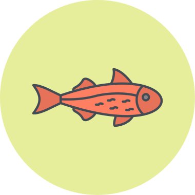 balık simgesi vektör illüstrasyonu