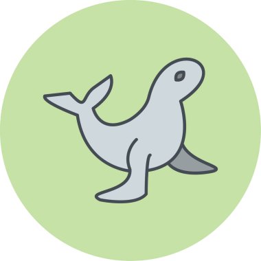 Bir balinanın vektör çizimi