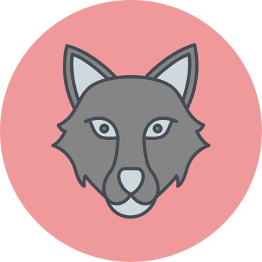 Tilki. Web simgesi basit illüstrasyon