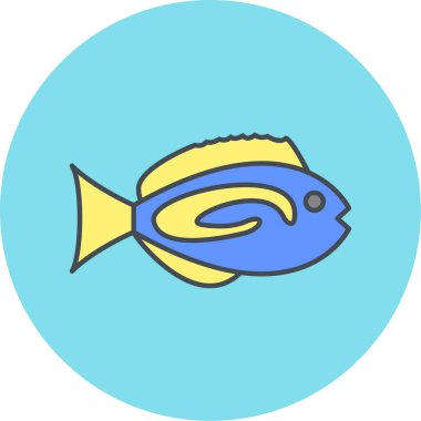 balık vektör simgesi modern illüstrasyon