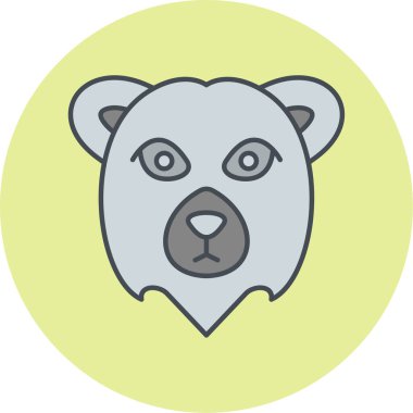 Ayı. Web simgesi basit illüstrasyon