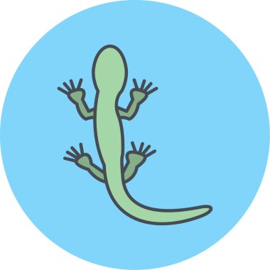 Bir kurbağa simgesinin vektör illüstrasyonu