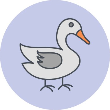 Kuş simgesinin vektör illüstrasyonu