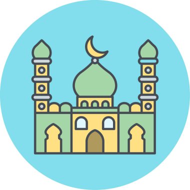 Moda tarzında izole edilmiş cami simgesi
