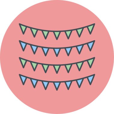 Parti. Web simgesi basit illüstrasyon