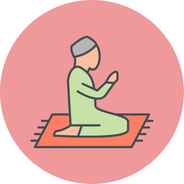 Dua eldivenli adamın vektör çizimi