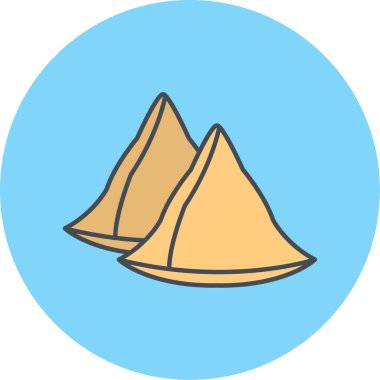 Bir dağ simgesinin vektör illüstrasyonu