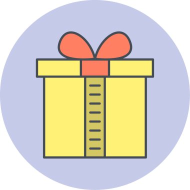 Hediye. Web simgesi basit illüstrasyon