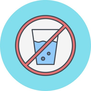 İçkisiz bir ikonun vektör illüstrasyonu