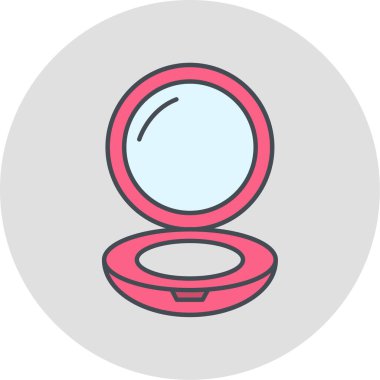 Makyaj. Web simgesi basit illüstrasyon