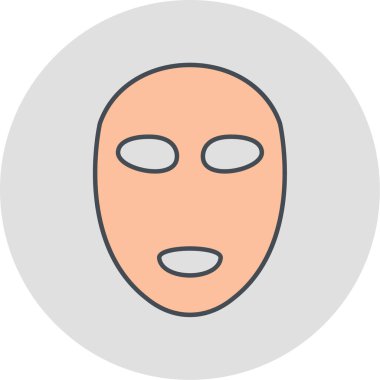 yüz maskesi simgesi, vektör illüstrasyonu