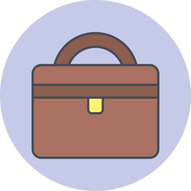 Çanta. Web simgesi basit illüstrasyon