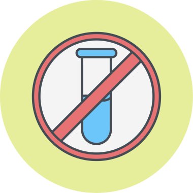 Test tübü simgesi olmayan vektör illüstrasyonu