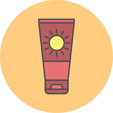 güneş kremi vektör illüstrasyonu